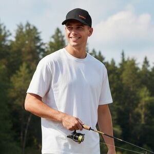 NWT SIMMS Baseball Cap with Bold Branding Flex Trucker Hat One Size Fits All